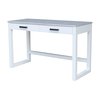 International Concepts Carson Solid Wood Desk with 2 Drawers and Chair - Chalk/White K128-71-C220